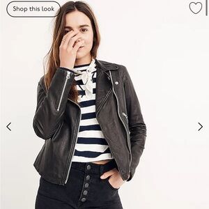 The Washed Leather Motorcycle Jacket by Madewell